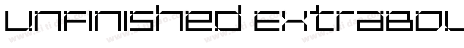 Unfinished ExtraBold字体转换